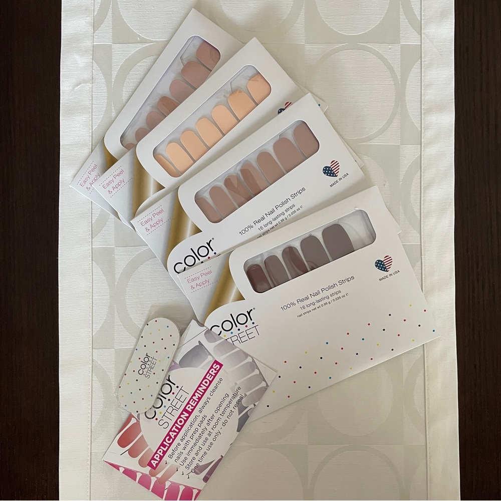 New Color Street Nail Polish Strips Neutral Palette Set of 4
